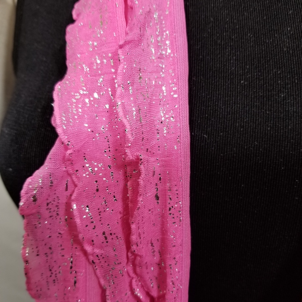 Pink Solid and Patterned Scarf Accessory - Picture 3 of 8